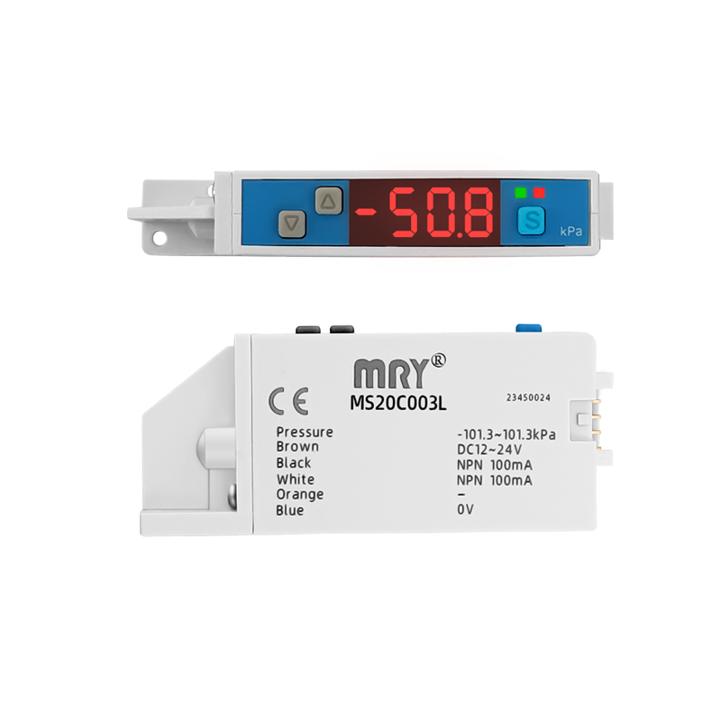 Ultra thin digital pressure switch supports RS485 MODBUS analog current/voltage output high-precision pressure gauge